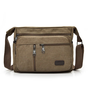 YUTUO Canvas Business Handbag Casual Vintage Trunk Men's Messenger Bag