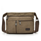 YUTUO Canvas Business Handbag Casual Vintage Trunk Men's Messenger Bag