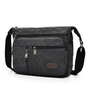 YUTUO Canvas Business Handbag Casual Vintage Trunk Men's Messenger Bag