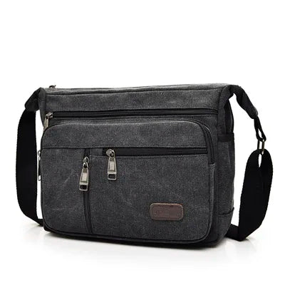 YUTUO Canvas Business Handbag Casual Vintage Trunk Men's Messenger Bag