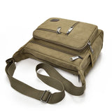 YUTUO Canvas Business Handbag Casual Vintage Trunk Men's Messenger Bag