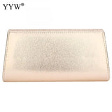 Champagne Wedding Clutch Evening Bag Silver Rhinestone Clutches