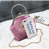 Suede Evening Handbags Women Bags Chain Crossbody Bags Party Clutch Purse