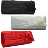 Silk Women Evening Party Bags Clutch Bag with Chain