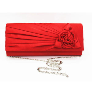 Silk Women Evening Party Bags Clutch Bag with Chain