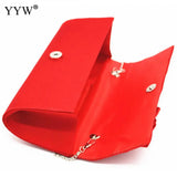 Silk Women Evening Party Bags Clutch Bag with Chain