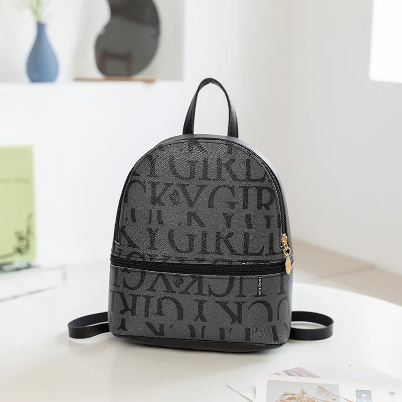 Yaoku Printed Backpack Cross-body Shoulder Bag Casual Shoulder Pu Bag