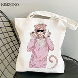 Yarichin Club Canvas Shopping Bag Reusable Foldable Cotton Shopper