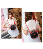 Ychee Pattern Contrast Cherry Small Backpack