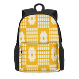 Yellow Check and Floral Backpacks for Men, Women, Kids