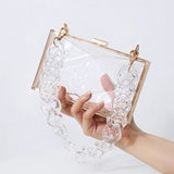 Yellow Clutch Purse Evening Bag Jelly Acrylic Transparent Handbag