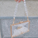 Yellow Clutch Purse Evening Bag Jelly Acrylic Transparent Handbag