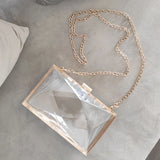 Yellow Clutch Purse Evening Bag Jelly Acrylic Transparent Handbag