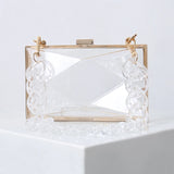 Yellow Clutch Purse Evening Bag Jelly Acrylic Transparent Handbag