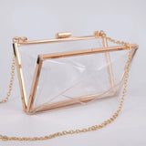 Yellow Clutch Purse Evening Bag Jelly Acrylic Transparent Handbag