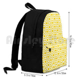 Yellow Dot Retro Pattern Outdoor Hiking Backpack