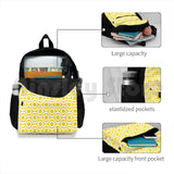 Yellow Dot Retro Pattern Outdoor Hiking Backpack