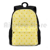 Yellow Dot Retro Pattern Outdoor Hiking Backpack