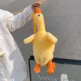 Yellow Duck Plush Backpack Bag Women's Funny Cartoon Doll Shoulder Bag