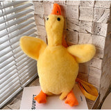 Yellow Duck Plush Backpack Bag Women's Funny Cartoon Doll Shoulder Bag