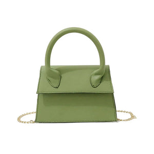 Yellow Leather Shoulder Bag Women Chain Messenger Bags Top Handle