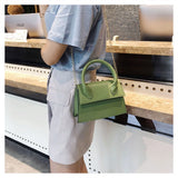 Yellow Leather Shoulder Bag Women Chain Messenger Bags Top Handle