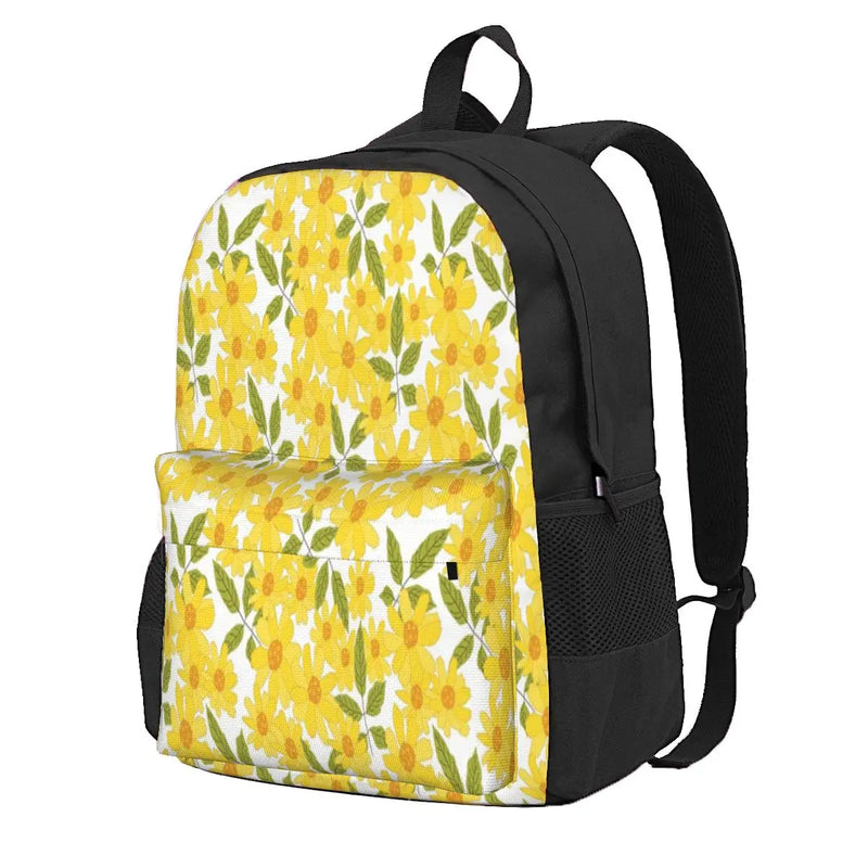 Yellow Zinnias Backpacks Men's & Women's Bag