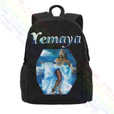 Yemaya Orisha Ocean Goddess Large Capacity Backpack