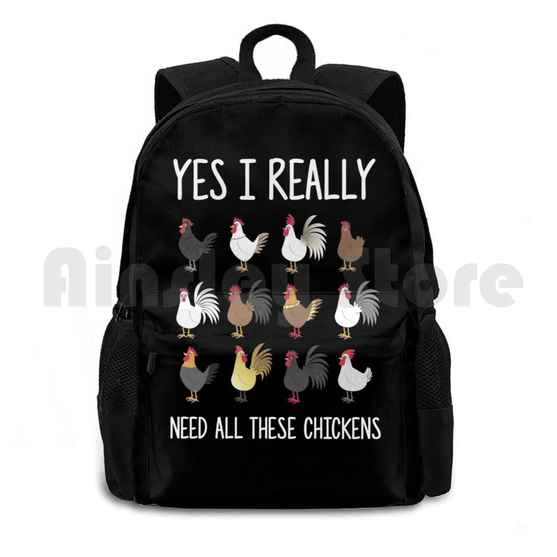 Funny Farming Outdoor Hiking Backpack Waterproof Camping Travel