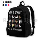 Funny Farming Outdoor Hiking Backpack Waterproof Camping Travel