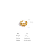 316L Stainless Steel Chain Ring 18K Plated Waterproof Jewelry