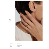 Stainless Steel Chain Ring Texture Charm Jewelry Gift