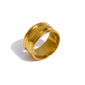 Stainless Steel Minimalist Round Ring 18K PVD Plated