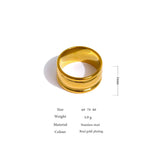 Stainless Steel Minimalist Round Ring 18K PVD Plated