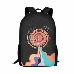 17 Inch Astronaut Print Student Backpack