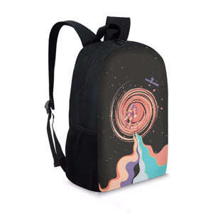 17 Inch Astronaut Print Student Backpack
