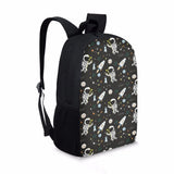 17 Inch Student Backpack Universe Astronaut SpacePlanet Print School Bags