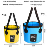 12L 20L Waterproof Water Bags Fishing Folding Bucket Portable