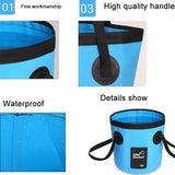 12L 20L Waterproof Water Bags Fishing Folding Bucket Portable