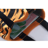 Leopard Knitting Shoulder Bag Foldable Tote Pack