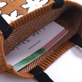Women Knitting Shoulder Bag Reusable Shopping Tote Handbag