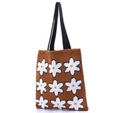 Women Knitting Shoulder Bag Reusable Shopping Tote Handbag