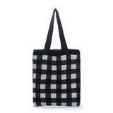 Lattice Woven Shoulder Bags Large Capacity Tote Winter Autumn Big Purses