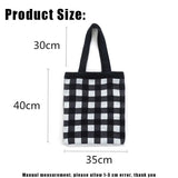 Lattice Woven Shoulder Bags Large Capacity Tote Winter Autumn Big Purses