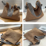 Boho Underarm Bag Knitted Woolen Totes Pack Small Purses