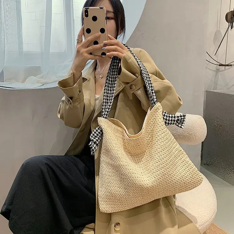 Boho Underarm Bag Knitted Woolen Totes Pack Small Purses