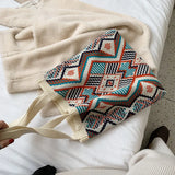 Female Casual Shoulder Bags Tote Bag Women Teenager Retro Leisure Soft Knitting