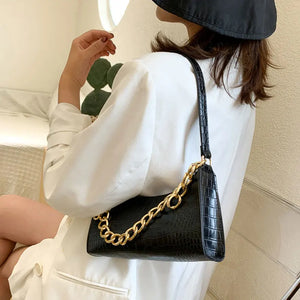 Retro PU Leather Shoulder Totes Underarm Bag