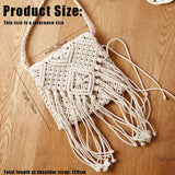 Vintage Rattan Woven Handbag Tassel Messenger Shoulder Bag