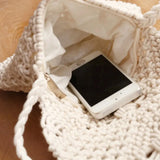 Vintage Rattan Woven Handbag Tassel Messenger Shoulder Bag